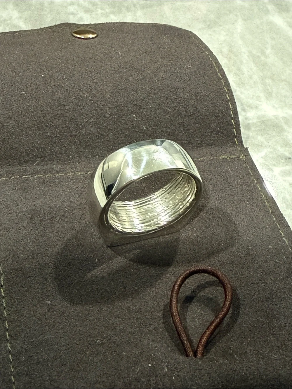 John Hardy Sterling Silver Ring with Black Onyx Rectangle Size 10